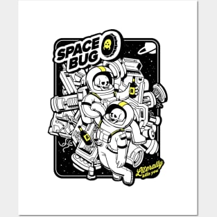 Spacebug / white Posters and Art